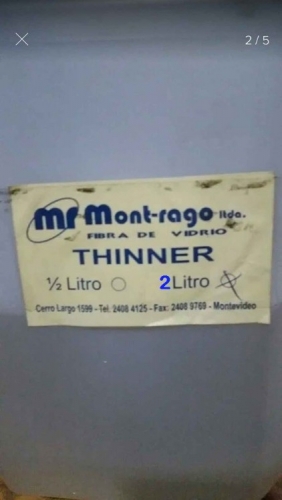  2 litros de Thinner 